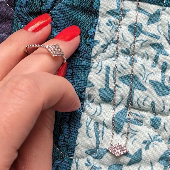 Charmed Aroma Dainty Ring & Necklace Set | Golden Sunrise Candle Collect… - Picture 1 of 9